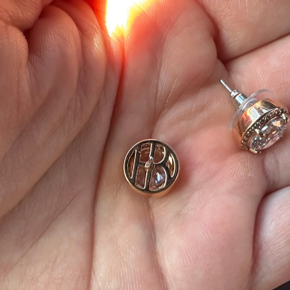 Henri Bendel Gold and Silver Crystal Earrings - Picture 2 of 3